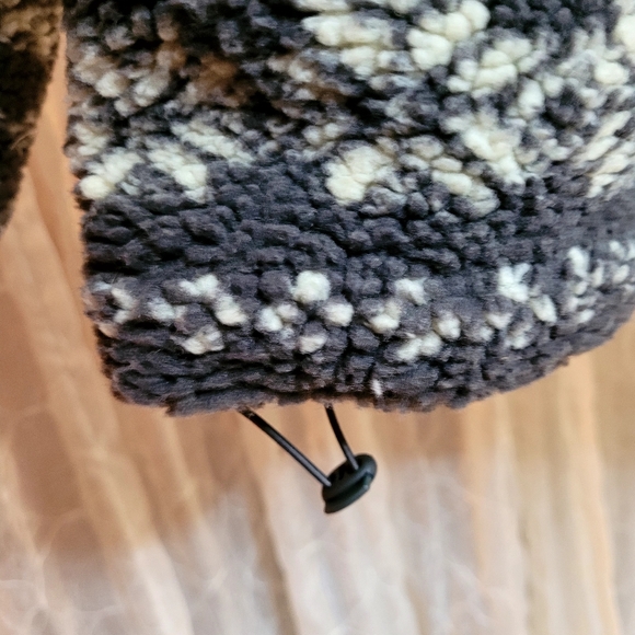 Butter Melon Sherpa Full Lined Black & Gray Women's Teddy Bomber Jacket Boutique - Picture 6 of 10